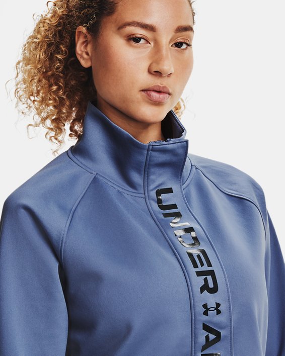Veste en tricot UA RECOVER™ pour femme, Blue, pdpMainDesktop image number 3